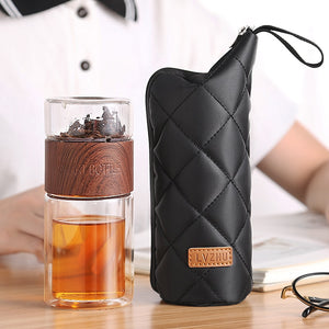 INFUSOR DE CHÁ DE VIDRO PORTÁTIL