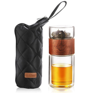 INFUSOR DE CHÁ DE VIDRO PORTÁTIL